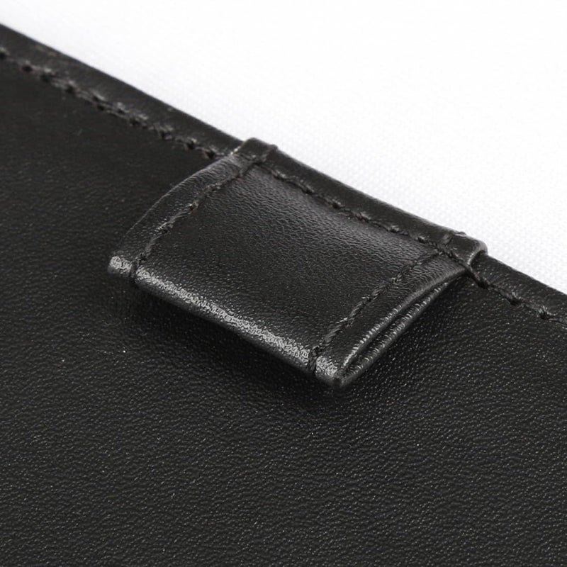 WELLYUK 4.7" X 7.5" PU Leather Clipboard, A6 File Clip Document Organizer Writing Pad Office Business Card Holder, Magnetic Conference Pad with Pen Holder, Black - Image 5